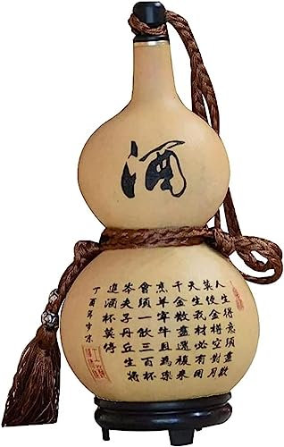 brocca per Acqua, pentola per Vino di Zucca, brocca di Zucca Naturale, fiaschetta Facile da Pulire per Il Campeggio, Bottiglia d'Acqua per Vino ad Alta capacità, brocca per Zucca d