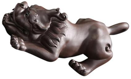 POPETPOP Zisha Tee Haustier Dekoration Chinesischer Stil Vintage Tray Für Teezimmer Kunstvolle Statue des Glücks Mit Antikem Tiermotiv Für Und Teezeremonien