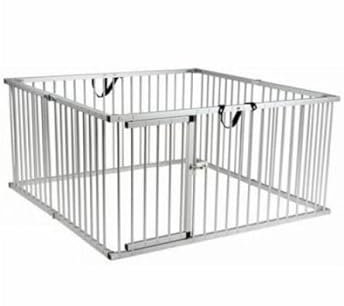 Welpenauslauf aus Aluminium, faltbar – für drinnen und draußen – Hundeauslauf – 8 x 76 x 63 cm hoch