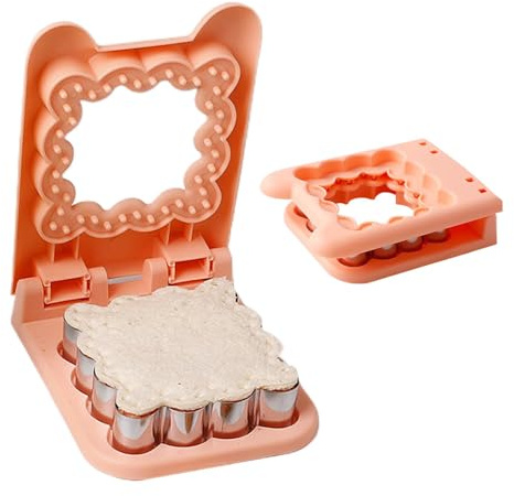Décruster pour sandwichs à, coupe-sandwich et moule portable pour sceller, coupe-sandwich, coupe-morceaux pour l'école, les pique-niques, les vacances, le camping