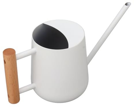 Annaffiatoio in Acciaio Inossidabile con Beccuccio Lungo - Annaffiatoio in Metallo Ispessito per Piante da Interno/esterno - Ideale per il Giardinaggio Domestico (WHITE)