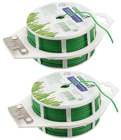 FONDOTIN 2 Stück Gartenbindedraht aus Pe Schwarz 100m Lang Flexibel zum Binden und Sichern von Pflanzen für Gartenarbeit und Pflanzenpflege Zufällige Farbe