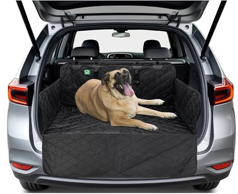 Waterproof Heavy Duty Dog Trunk Cover with Oxford Fabric Layered Car Protection - Non-slip Fixing System - Ideal for Travel and Large Pets