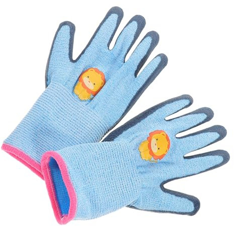 OATIPHO Kinder Gartenhandschuhe Atmungsaktive Outdoor Arbeitshandschuhe Mit Durchstichschutz Rutschfest Und Abriebfest Waschbare Polyester Kinder Angel Und Pflückhandschuhe Für 3-5