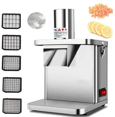 SXYKXYDL Picadora de Verduras eléctrica Comercial, 220 V, de Acero Inoxidable, automática, para cebollas, Zanahorias y pepinos.
