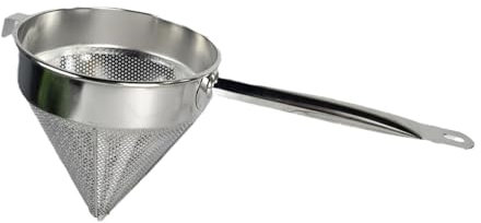 Baoblaze Bouillon Strainer Purees Strainer 10 in Diameter Kitchen Colander Sieve Kitchen Sifter Conical Fine Mesh for Straining Sauce