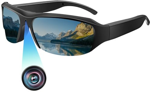 Nisanuki Cámara Espía Gafas de Sol, Mini Camara Oculta HD, Gafas con Camara Deporte DV Cámara de Acción para Deportes al Aire Libre Protección UV