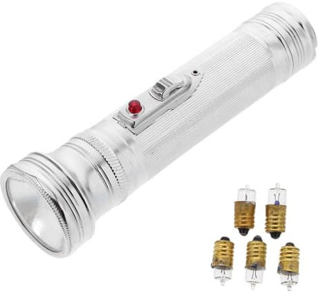 SEWOART Lampe Torche Fiable Coque Métallique Vintage en Fer des Années 80 Plusieurs Styles Portable Design Rétro Classique Plusieurs Styles pour Activités en Extérieur et Décoration de Bureau