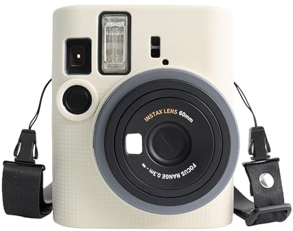 VOVMOEYA Kamerafodral för Fujifilm instax mini 41 med justerbar axelrem, silikon, mjuk skyddande lätt