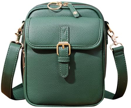 Dickly Tasche mit 10 Kartenfächern Satchel für Arbeit Outdoor Sport Reisen Frauen, GrÜn