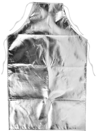 Heat Resistant Apron, 1000°C Aluminum Foil High Temperature Welding Work Apron for Kitchen Cooking BBQ Grilling Welding