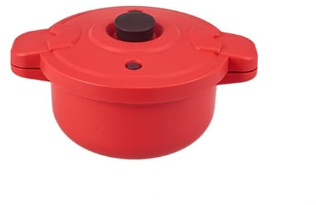 Yallmie Microwave Pressure Cooker, 2.3L Microwave Steamed Rice Pressure Pot with Locking Lid Microwave Rice Steamer, Dishwasher Safe & BPA Free Healthy And Fast Way To Cook (B)