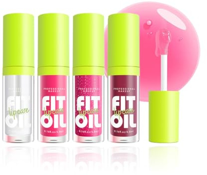 EIHI 4 Piezas Voluminizador labios, Acabado Extrabrillante, Hasta 12 Horas de Hidratación, Enriquecido con Aceites de Escualeno, Fat Oil Lip Drip, Regalos para Hombres y Mujeres