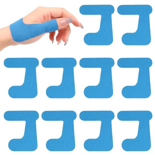 10pcs Vorgeschnittenes Daumenstützband Links, PreCut Kinesiotapes für Linke Hand Kinesiotapes Vorgeschnitten für Daumen Elastische Daumenschutzbänder Verbessert Gelenkstabilität & beugt Verstauchungen