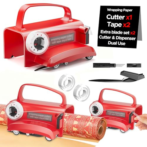 Geschenkpapier Schneider für Rollen,Sliding Gift Wrapping Paper Cutter | Geschenkpapier Schneider für Rollen, Papierrollenschneider für Weihnachten Geburtstag, Geschenkpapierschneider