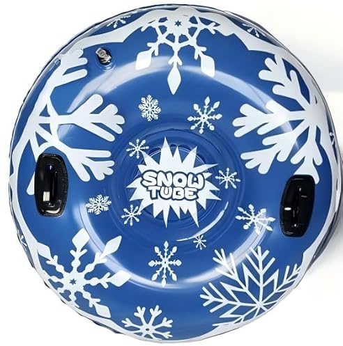 Aufblasbarer Schlitten,Snow Tube mit Griffen,Verdickter Verschleißfestes und Frostsicheres Material, Schneereife,Wintersport-Spielzeug für Kinder und Erwachsene(120cm Durchmesser)
