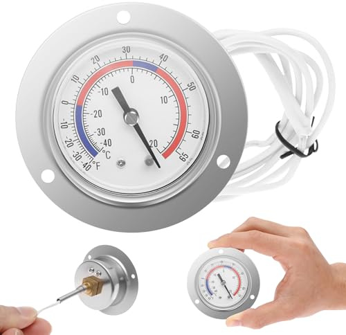 Kylskåpstermometer analog kyltermometer, temperaturområde -40 °C till 20 °C, digital frystermometer för kylskåp hemma barer kaféer