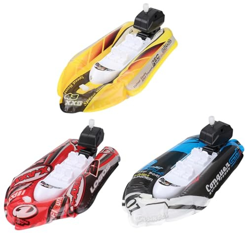 Toddler Bath Toys|3PCS Bath Toys Toddlers 2-4, Wind up Floating Toddler Toy Boats, Mini Inflatable Boat for Swimming Pool Beaches and Tubs