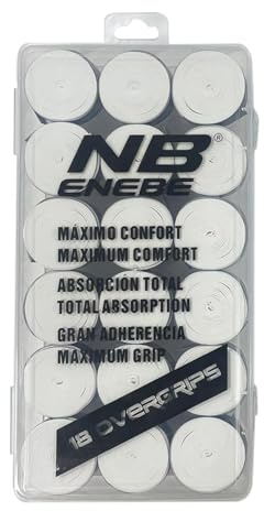 CAJA 18 OVERGRIPS ENEBE LISOS BLANCOS A003779.002