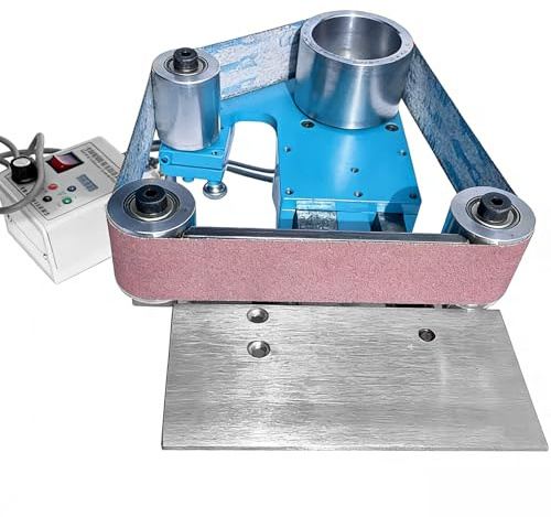 Bench Belt Sander, All-Steel Body, Vertical/Horizontal Electric Belt Grinder, 200-6000 RPM Speed Adjustable, Forward/Reverse Rotation, DIY Polishing Grinding Tool 750W