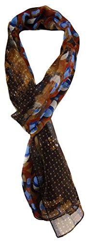 TigerTie unisex chiffonsjal i mönstrad – gr. 160 cm x 36 cm
