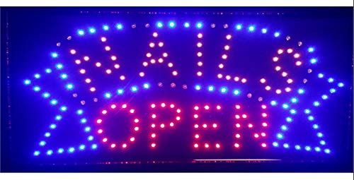 LED-skylt ljusskylt öppnad Öppna och mycket mer reklam, belysningsREKLAM, reklam, styla (NAILS OPEN)