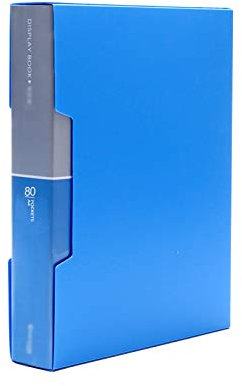 dhcsf Klemmbrett A4 Kunststoffinformationsheft verdickte transparente innere Seite Blaue Ordner-Dateiorganisation-Zwischenablage (80 Seiten / 100 Seiten) Dokumentenmappe
