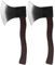 Alipis Small Hatchet Axe Toy: Realistic Rubber Simulation Axe Toys - 2PCS Fake Cosplay Props for Halloween Role Play Masquerade Costume Accessories