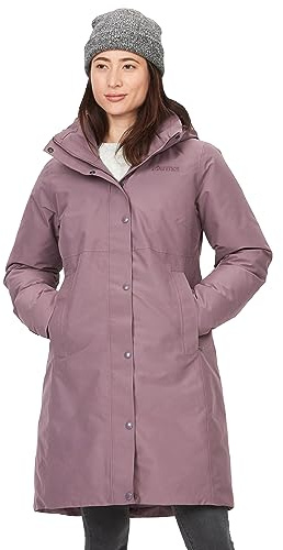 Marmot Wm's Chelsea Coat, Manteau d'hiver à capuche imperméable et isolé, parka en duvet chaude et coupe-vent, doudoune respirante, Femme, Hazy Purple, S