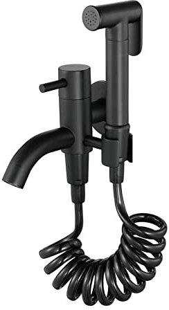 FQYEP Pulverizador De Bidé De Mano,latón,Ducha Bidet Para Wc Negro,Kit De Pulverizador De Bidé,Ducha Bidet Para Inodoro,Kit Grifo De Bidet Para,Ducha Bidet Wc