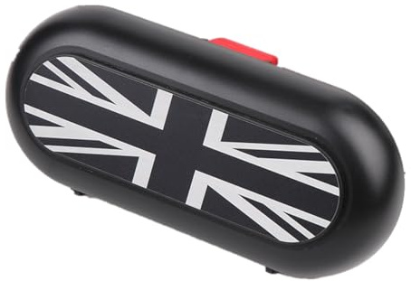 Universal Auto Sonnenblende Brillenetui ABS Brillenbox Auto Aufbewahrung Sonnenbrillenhalter Kompatibel mit allen Mini Cooper One JCW S PJ04 (Schwarz)