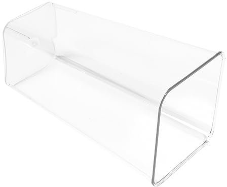 MAGICLULU Secchio Liscia Fiori Acrilico in Trasparente Bianco e Leggero Superficie Contenitore Rotondo di Desktop per Piante e Bouquet