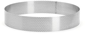 DE BUYER Cercle à tarte inox perforé VALRHONA Ht 4,5cm