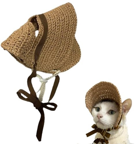 Hailerio Fischerhut für Hunde | Katzen-Sonnenhut für Hunde, Sommerhut für kleine Hunde, Sonnenhut, Hunde-Sonnenhut, Sombrero-Strohhut für Welpen, kleine Hunde