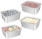 JJoexyfit 4 Pack Stainless Steel Food Containers with Lids, Snack Containers Leak Proof Metal Food Storage Containers for Restaurant Kitchen Freezer Buffet (13.8 * 10.8 * 5.7cm)