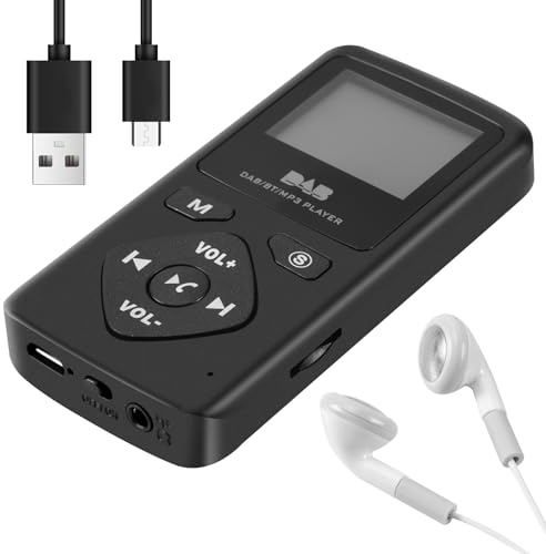 Quystetes / Radio digital Bluetooth 4.0 Personal Pocket FM Mini Radio Portátil Auricular MP3 Micro-USB para el hogar