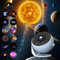 Adiwo Proyector de Cielo Estrellado, 12 Discos Planetarios, Proyector de Ajuste de Rotación de 360°, Luz Nocturna, con Control, Remoto para Dormitorio, Techo, Niños y Adultos