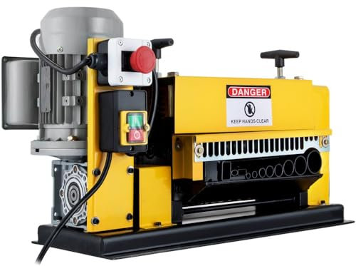 Máquina Automática de Pelado de Cables 0,37 kw, Pelacables Eléctrico de 220V, Máquina Peladora de Cables con 11 Canales y 10 Cuchillas, Pelacables Eléctricos de Metal 20m/min 1,5-38mm