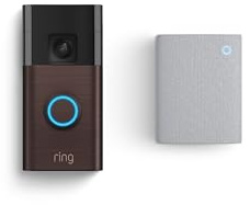 Ring Battery Doorbell, Venetian Bronze with Chime (newest model)