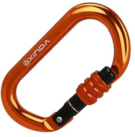 RCGOFOLLOW Mosquetón de Escalada Ligero y Resistente con Cierre de Rosca, mosquetón Escalada 25 kN, fiable y con Capacidad Carga.