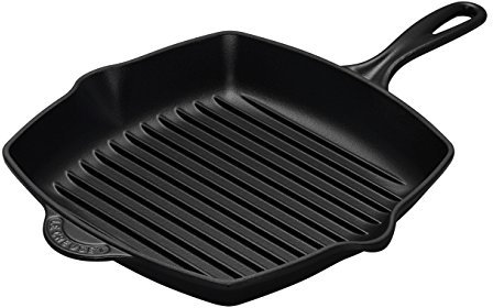 LE CREUSET Cast Iron 26cm Classic GrillIt, Matt Black