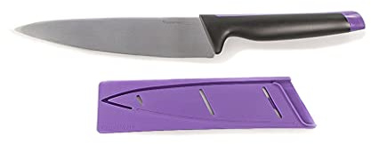 Tupperware Universal-Serie Kochmesser D190 Lila, Edelstahl, 34.6 cm, Schutzhülle