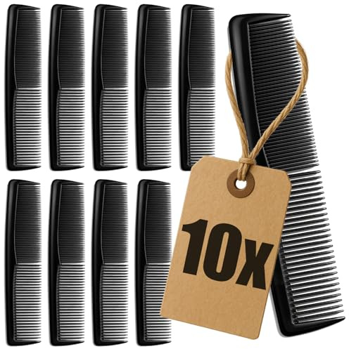 COM-FOUR® 10x kam med olika kamstyrkor, fickkam i svart (010 stycken - svart)