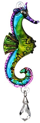 Handmade Fantasy Glass Seahorse Crystal Suncatcher Gift Tropical