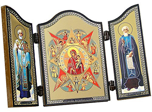 NKlaus 1417 GM du buisson incombustible icône triptyque Neopalimaja Kupina