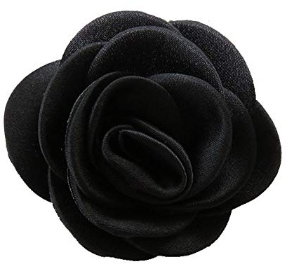 Cheerlife Ansteckblumen Brosche Krawatte Brosche Kamelie Boutonniere Haarclip Haarklipp Blumen Haarspange Schwarz