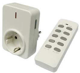 ELECTRO DH 60.531/N. Mando a distancia ON/OFF + receptor. Enchufe que se enciende y apaga mediante un mando. Distancia max. 30 metros. Pila del mando incluida. Max. 2300W.