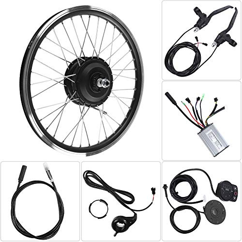 Umrüstsätze für Elektrofahrräder, Radsatz 36V/48V 250W Motor KT900S LED-Anzeige 20-Zoll-Rad Geeignet für verstärkte Fahrradfelgen Speziell für E-Bikes(Front Motor 36V)