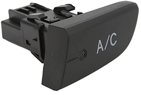 Interruttore Aria Condizionata, Pulsante di Controllo del Clima in ABS Nero con Cappuccio 6554KX di Ricambio per C1 2005-2014