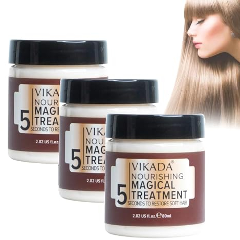 Vikada Nährende Magische Behandlung, 5 Sekunden zur Wiederherstellung von weichem Haar, für trockenes und geschädigtes Haar (3PCS)